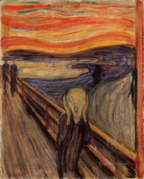 Expresionismo Painting - El grito de Edvard Munch 1893 Expresionismo óleo